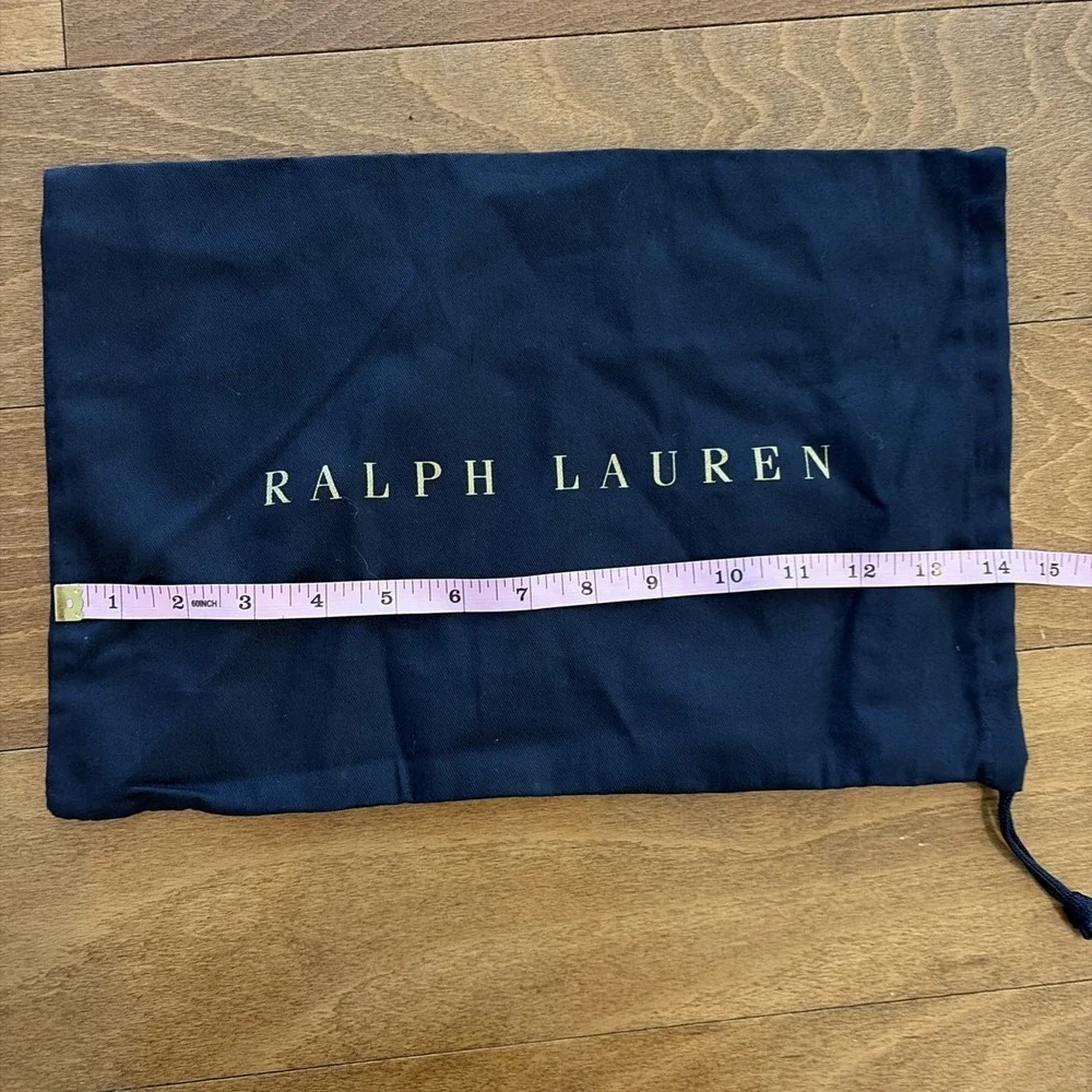 Ralph Lauren Blue Cotton Drawstring Shoe Storage Dust Bag Made in Italy New